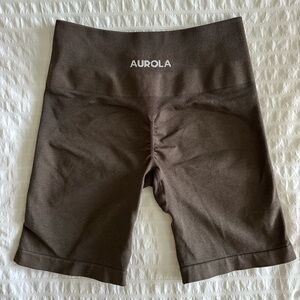 AUROLA Women's Chestnut Brown Gym Shorts